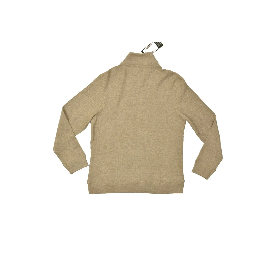 NEW Banana Republic Men's Size S Tan Waffle Quarter-Zip Pullover Sweater NWT